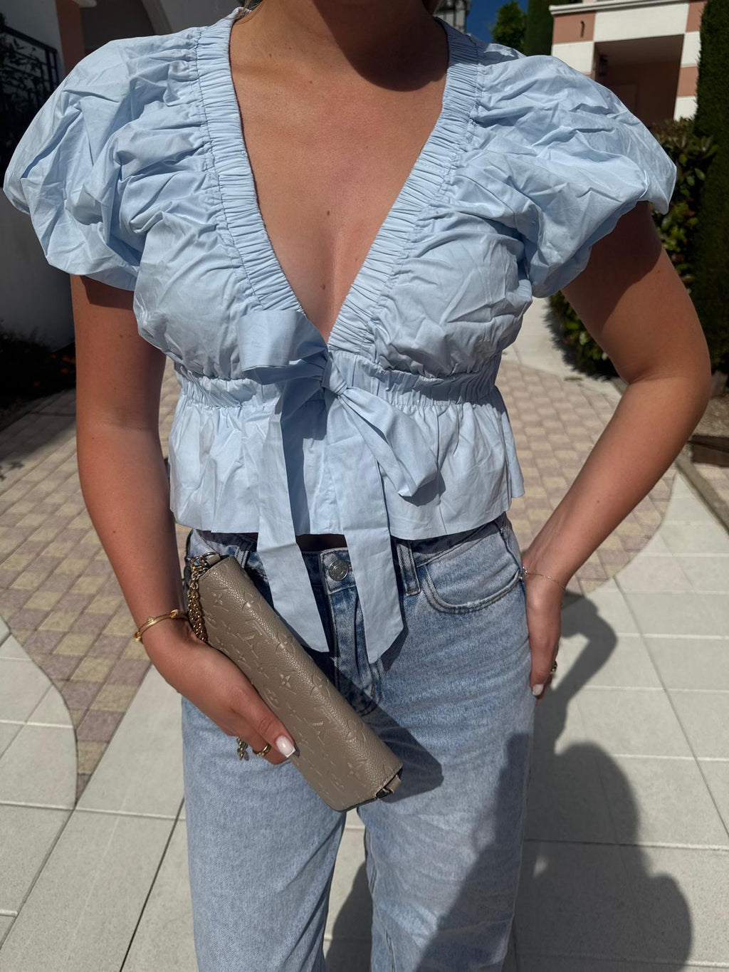 81512 crop top baby blauw