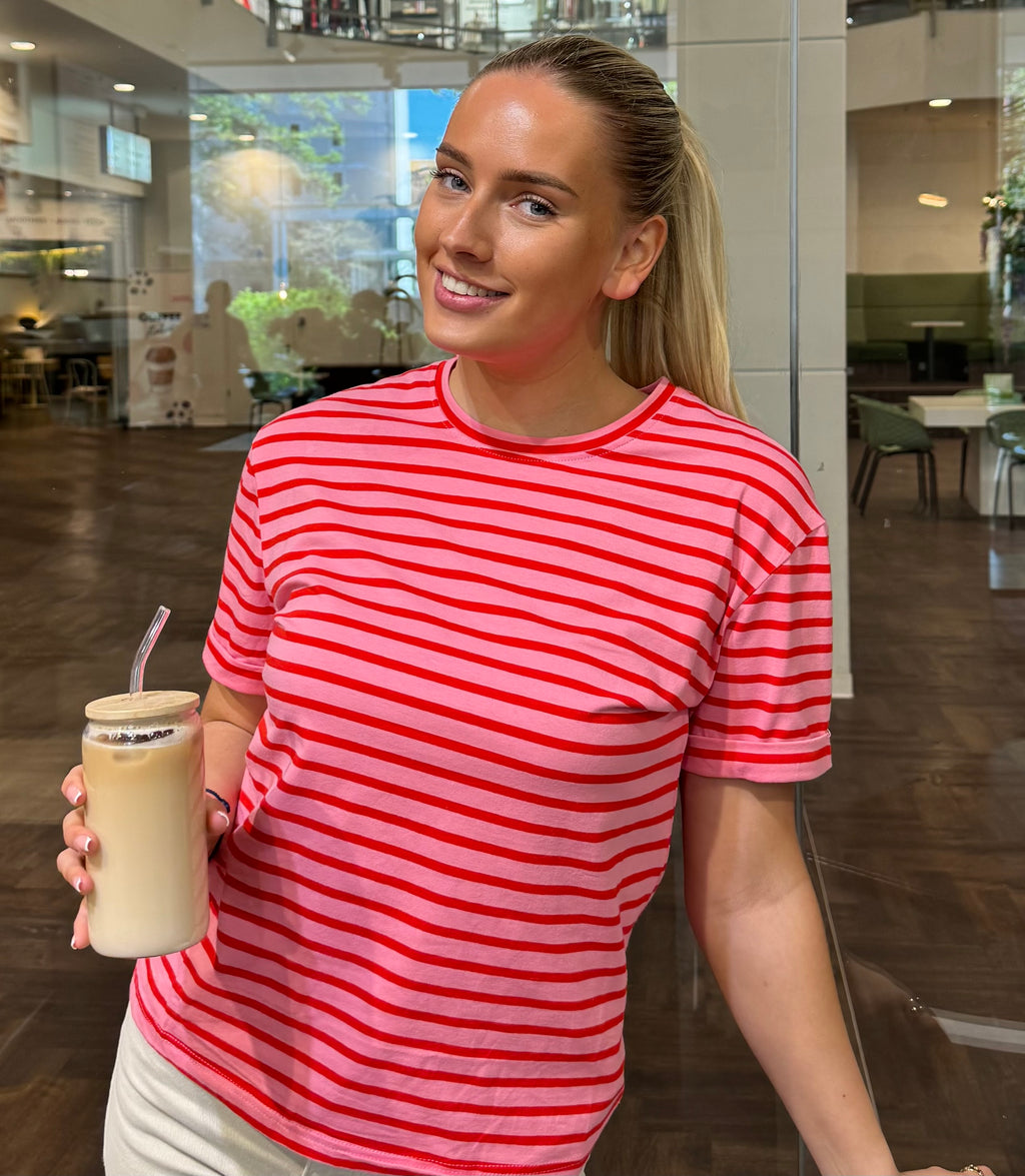 3262 ROZE/ ROOD FITTED T-SHIRT
