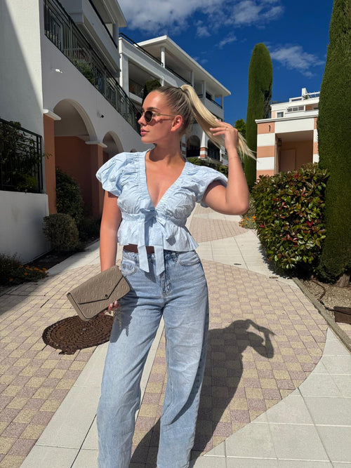 81512 crop top baby blauw