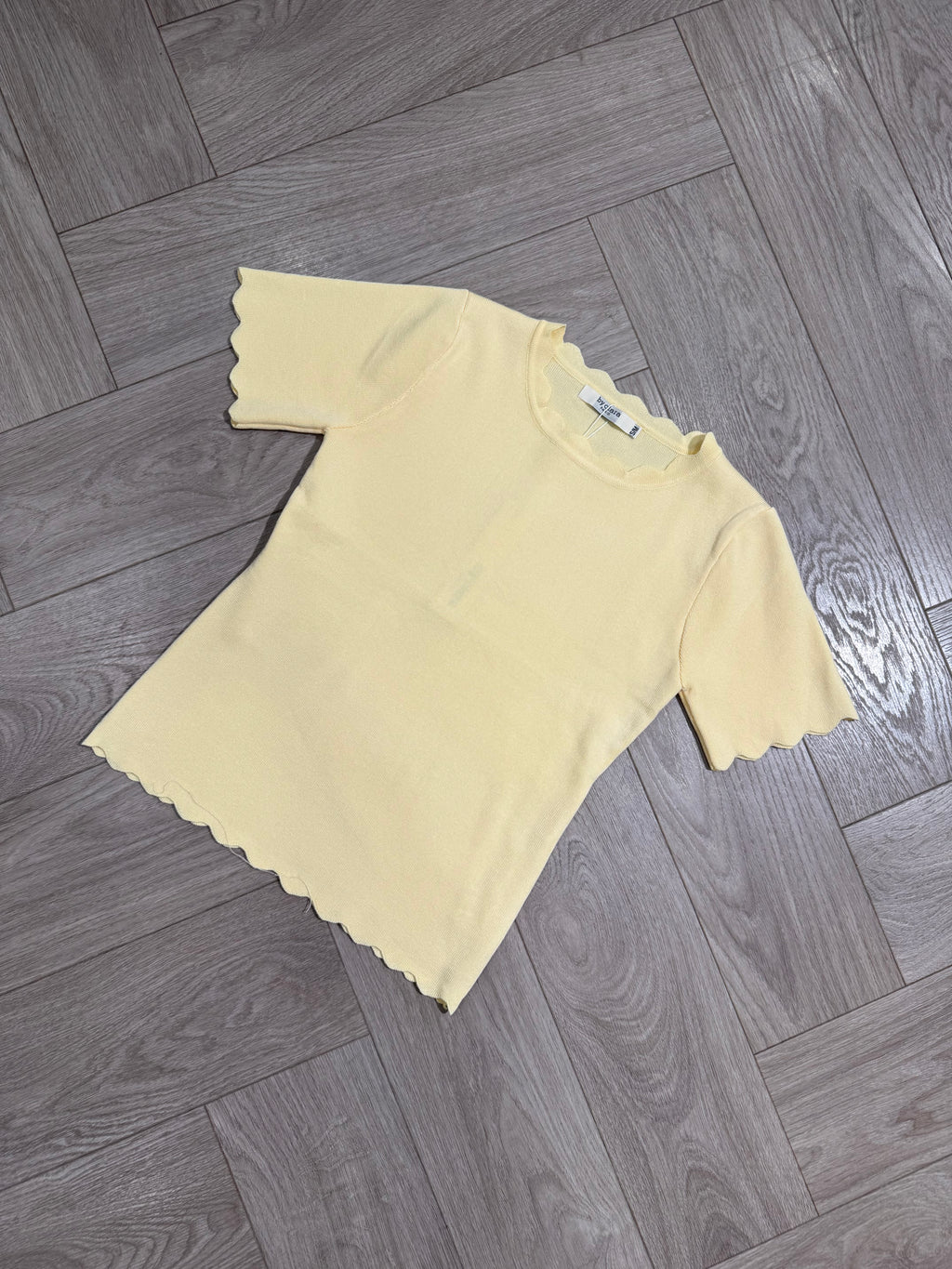 AA3176 Korte Mouwen Top Geel (Copy)