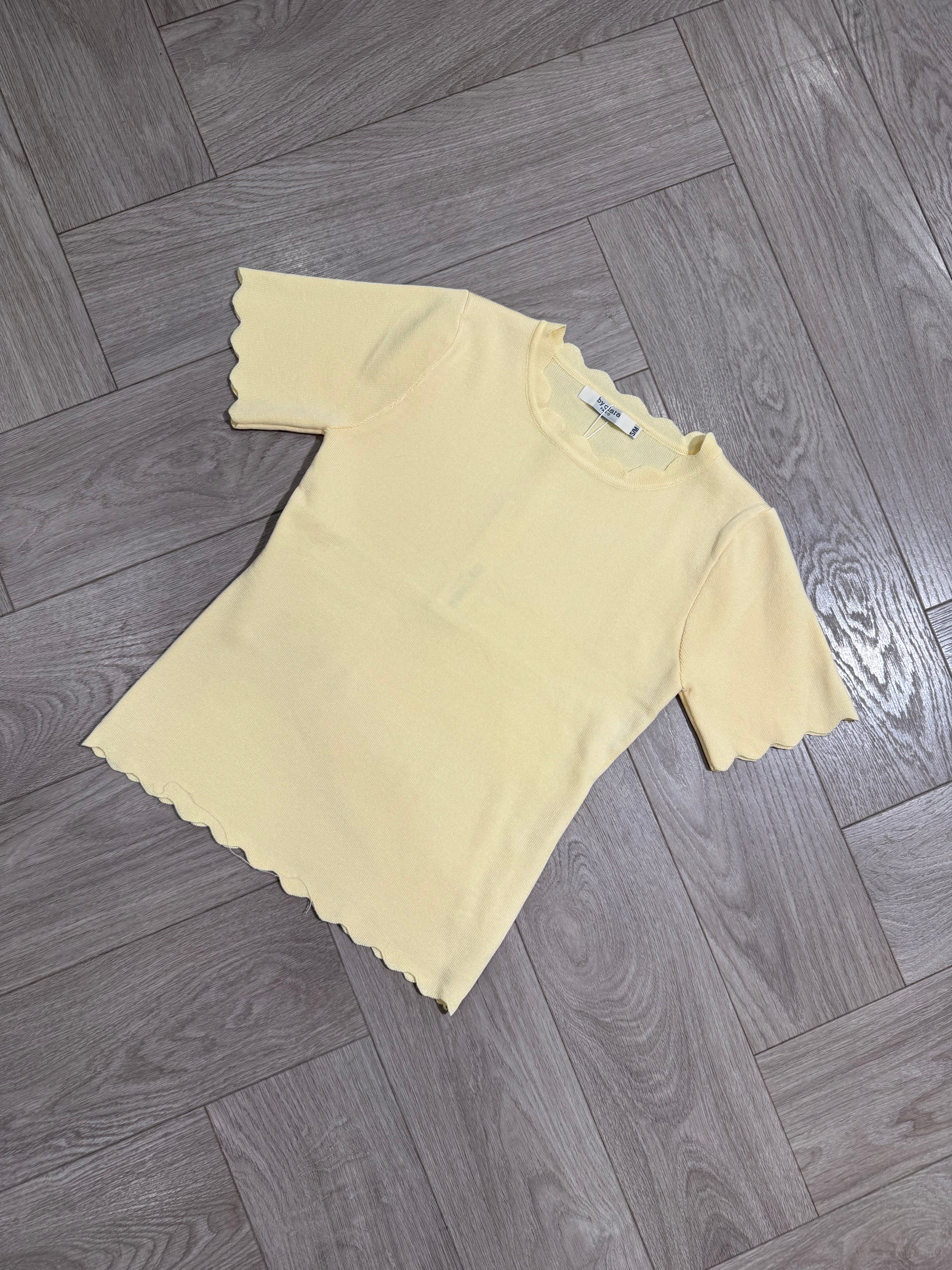 AA3176 Korte Mouwen Top Geel (Copy)