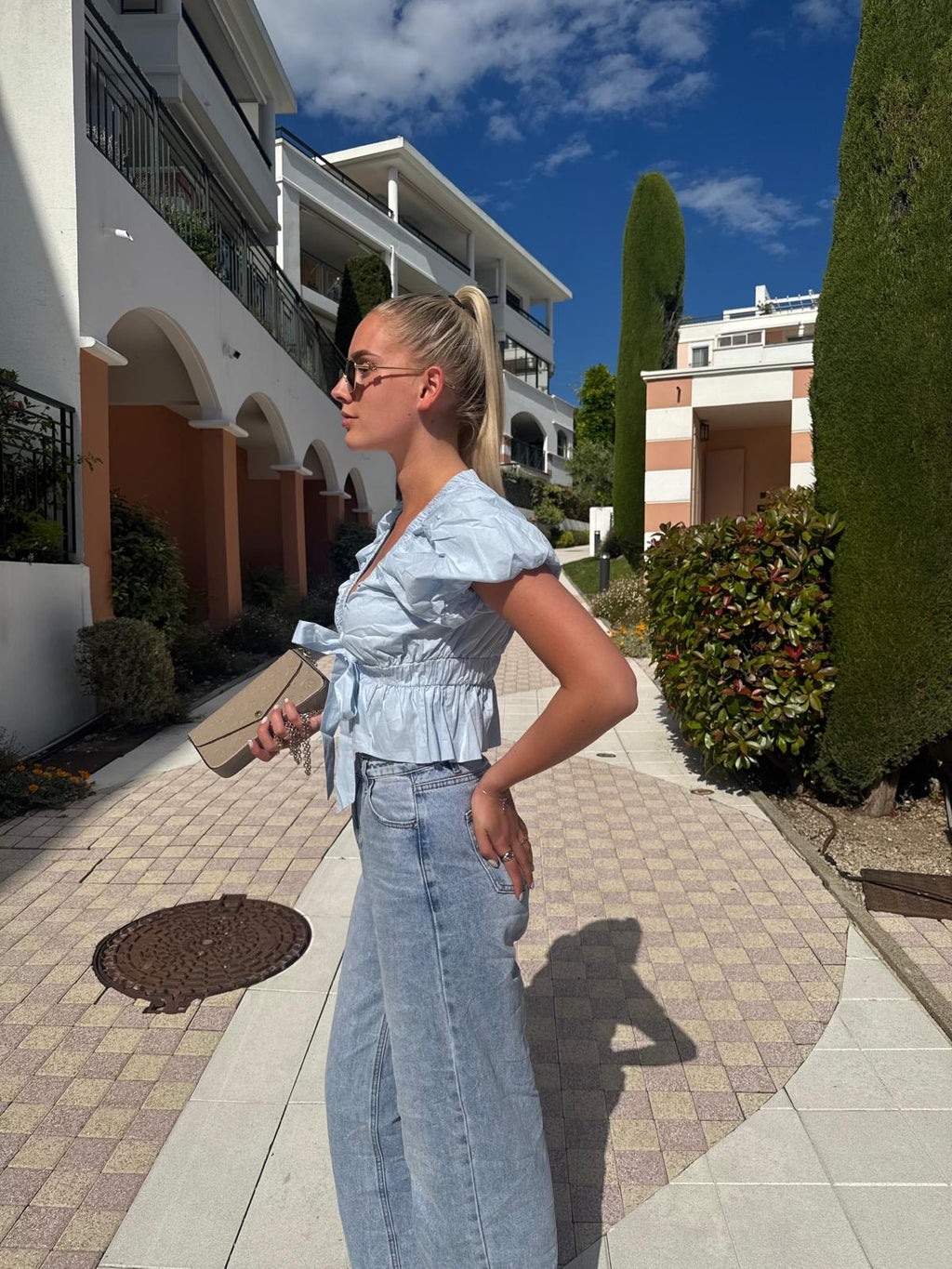 81512 crop top baby blauw