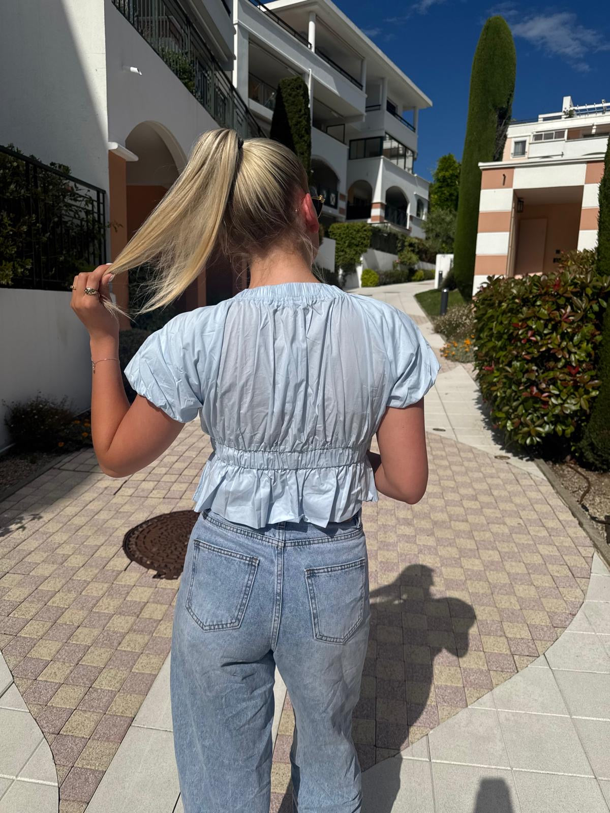 81512 crop top baby blauw