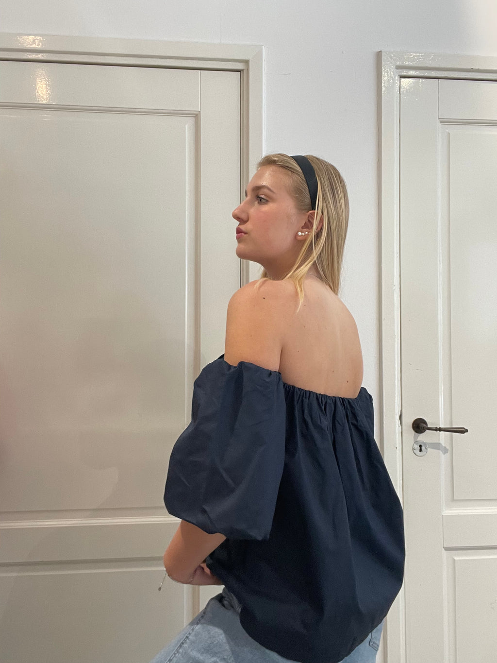 (ARTIKELNUMMER) POFMOUWEN TOP BLAUW